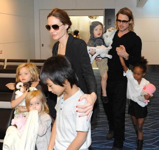 Brad Pitt Angelina Jolie figli insieme