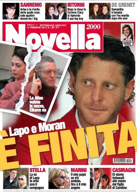 Lapo Elkann e Moran Atias si sono lasciati in copertina su Novella 2000