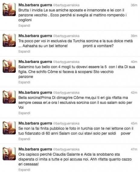 barbara guerra tweet contro la sorcinelli