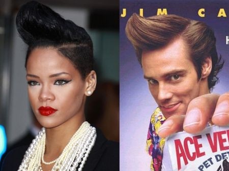 Rihanna: pettinatura alla Ace ventura