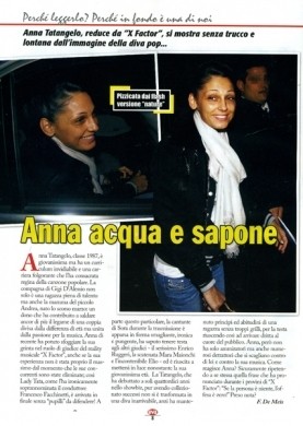 Anna Tatangelo senza trucco