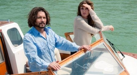 Johnny Depp in barca a  Venezia
