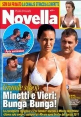 Nicole Minetti e Bobo Vieri in copertina su Novella 2000