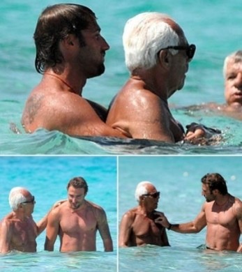 Giorgio Armani con il nuovo fidanzato