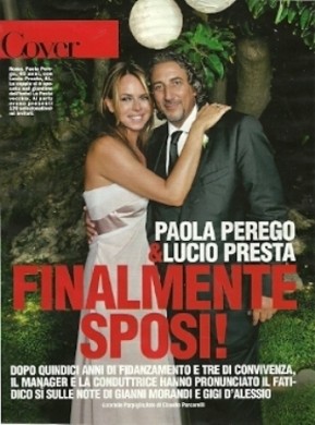 Paola Perego e Lucio Presta matrimonio: foto delle nozze vip, Mara Venier e Paolo Bonolis testimoni