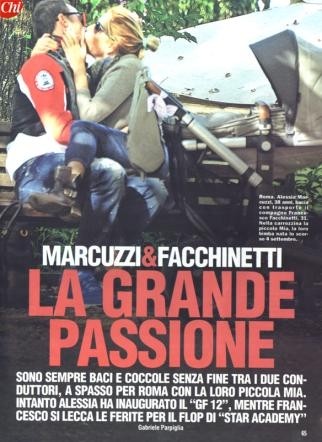 Alessia Marcuzzi e Francesco Facchinetti con Mia