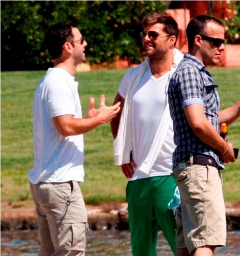 Ricky Martin e Carlos Gonzales al parco