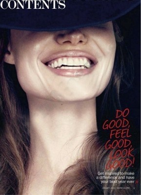 Angelina ride sotto un bel cappello
