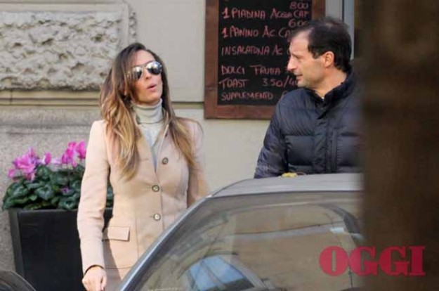 Massimiliano Allegri con la sua nuova fiamma