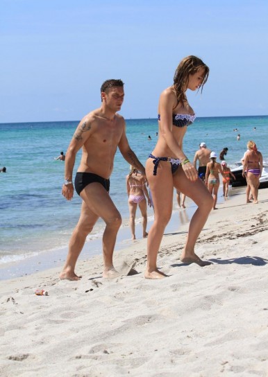 Francesco Totti e Ilary Blasi in vacanza a Miami