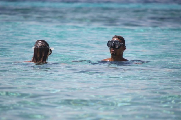 Satta e Boateng in acqua