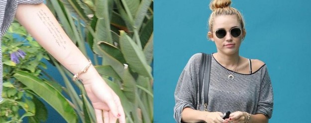 Miley Cyrus, nuovo tatuaggio e nuovi tagli