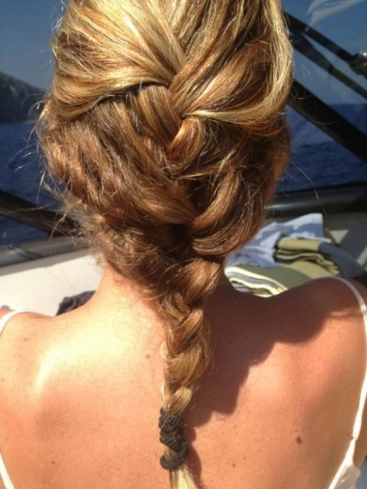 Alessia Marcuzzi, treccia ai capelli