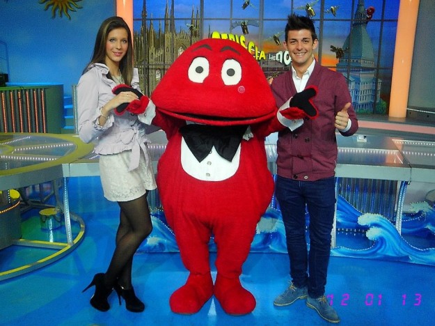 La Calcaterra con il gabibbo