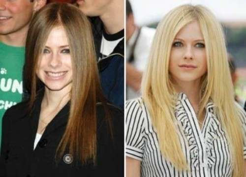 Avril Lavigne rifatta prima e dopo
