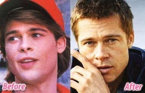 Brad Pitt rifatto prima e dopo