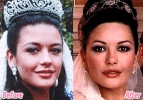 Catherine Zeta Jones rifatta prima e dopo