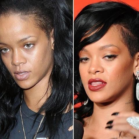 Rihanna senza trucco