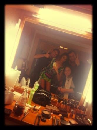 Belen Rodriguez in sala trucco