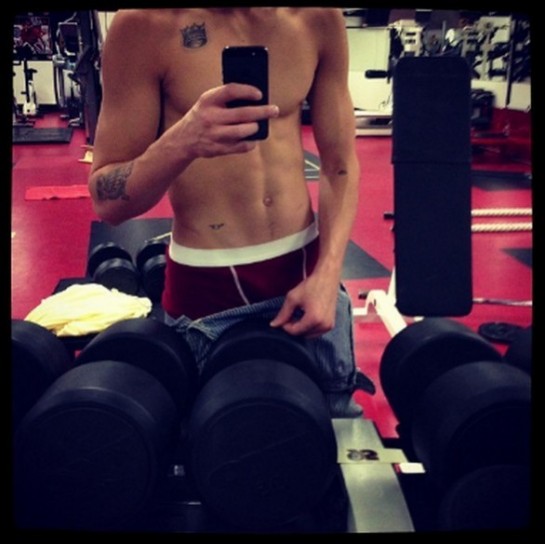 Justin Bieber in mutande