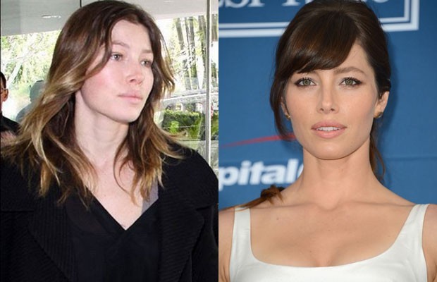 Jessica Biel senza trucco