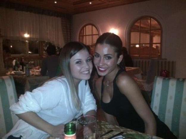 Anastasia Kuzmina e Federica Nargi a tavola