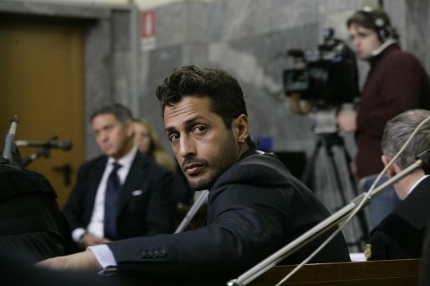 Fabrizio Corona in aula per il processo Vallettopoli