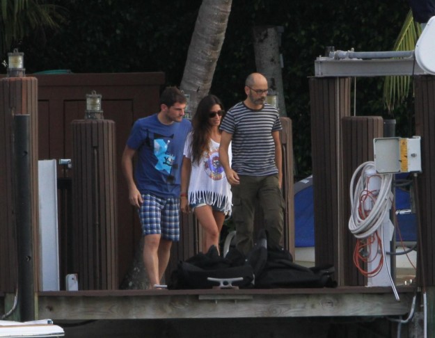 Iker Casillas con la sua compagna a Miami beach