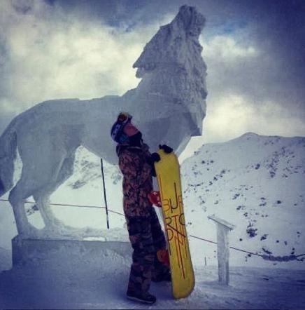 Fiammetta Cicogna sulla neve