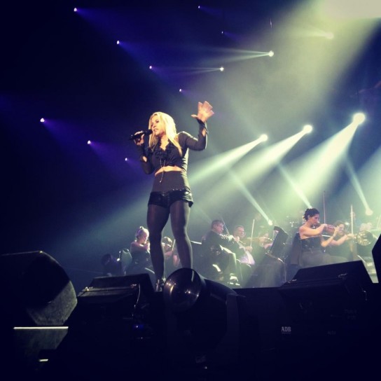 Esibizione della cantante