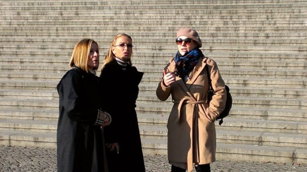 Passeggiata per la star musicale