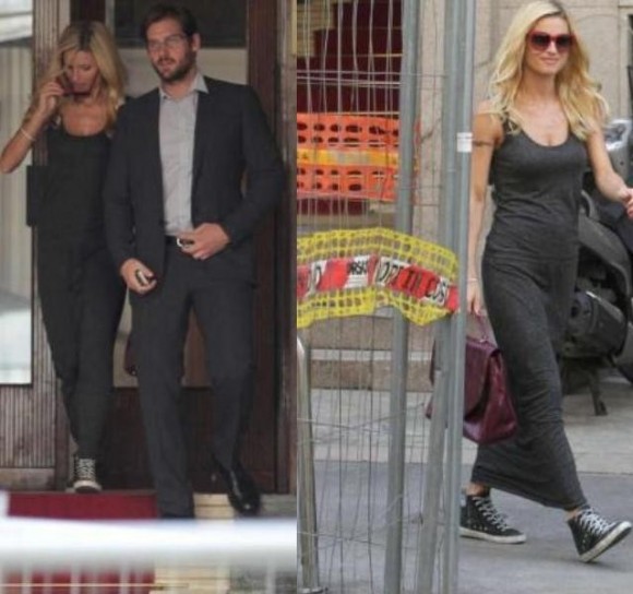 Michelle Hunziker incinta di Tomaso Trussardi