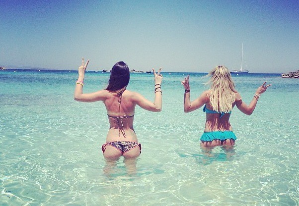 Alessia Reato e Giulia Calcaterra in vacanza a Formentera