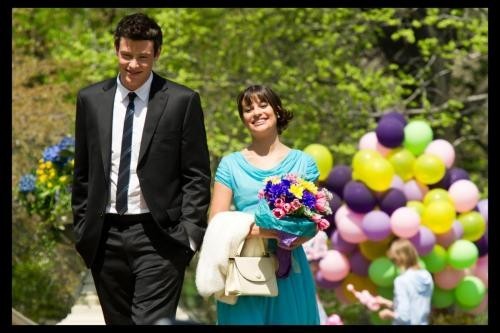 I due attori sul set di Glee