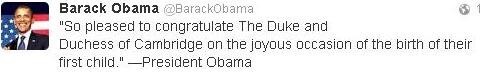 Barack Obama tweet