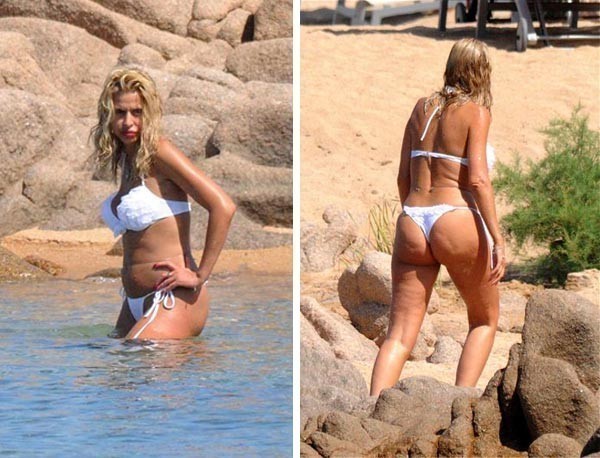 Valeria Marini con un fisico appesantito