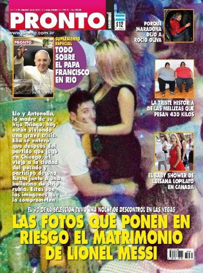 Leo Messi con una spogliarellista