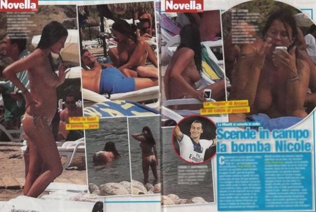 Nicole Minetti hot in spiaggia