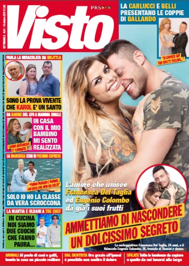Eugenio Colombo e Francesca Del Taglia affiatati su Visto