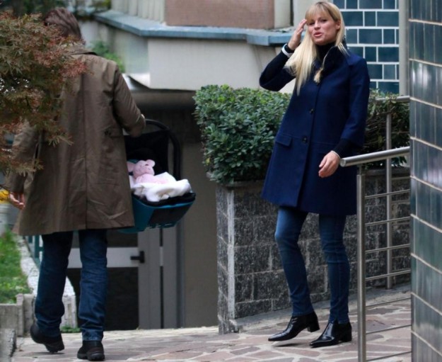 Michelle Hunziker e Tomaso Trussardi dopo la nascita di Sole