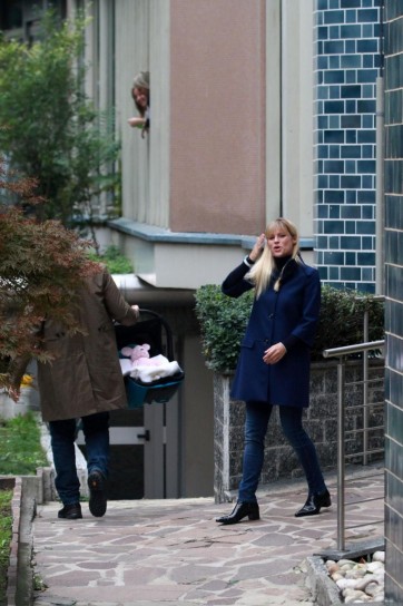 Michelle all'esterno della Madonnina
