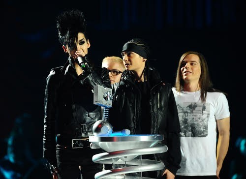 Il gruppo musicale pop rock sul palco a Berlino