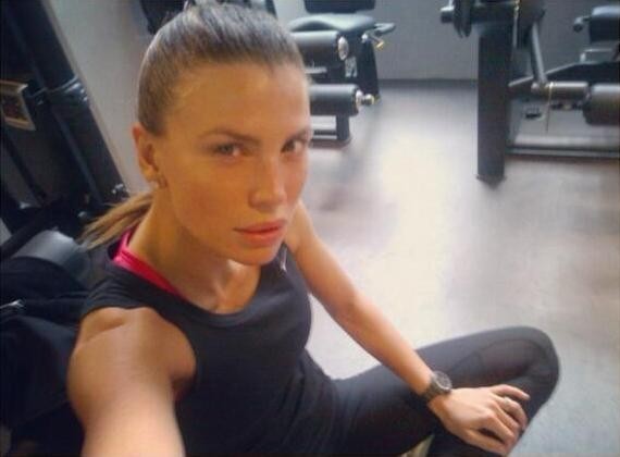 Claudia Galanti in palestra