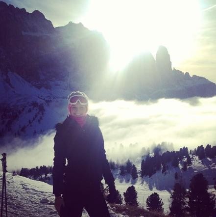 L'attrice in Alta Badia