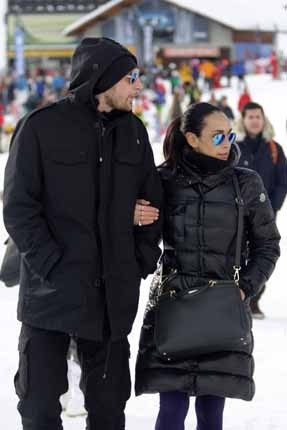 Christian Abbiati con la moglie a Courmayeur