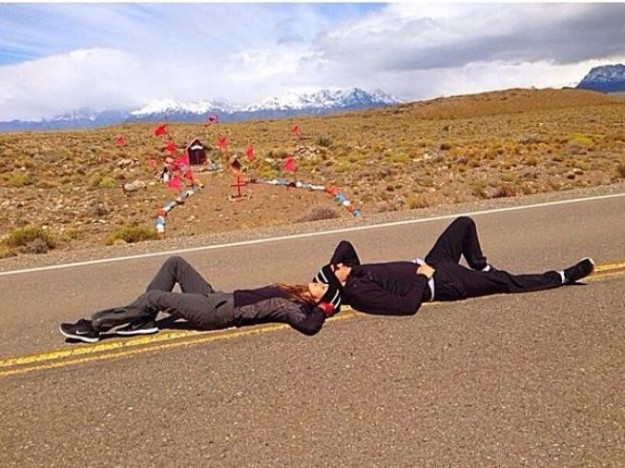 Belen Rodriguez e Stefano De Martino in Patagonia