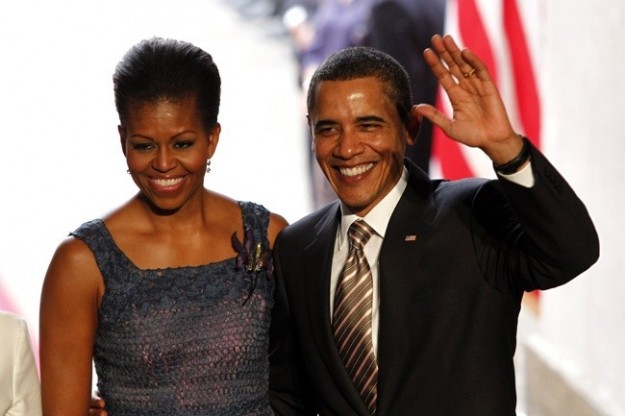 Barack e Michelle Obama in primo piano