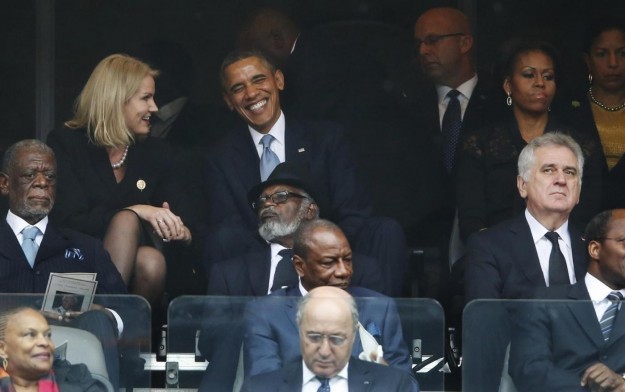 Obama scherza con Helle Thorning-Schmidt