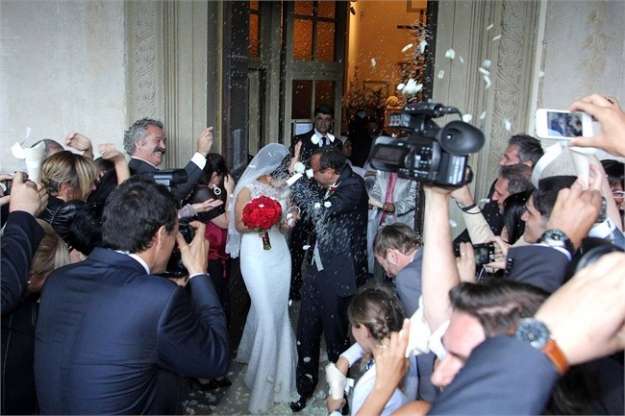 Carlo Conti e Francesca Vaccaro nella Pieve di Sant'Andrea a Cercina