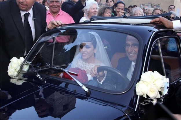 Conti e la Vaccaro nel giorno del matrimonio
